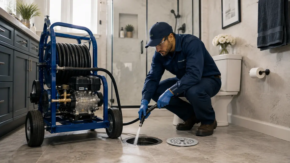 Bathroom Drain Hydro Jetting in Manhattan Beach