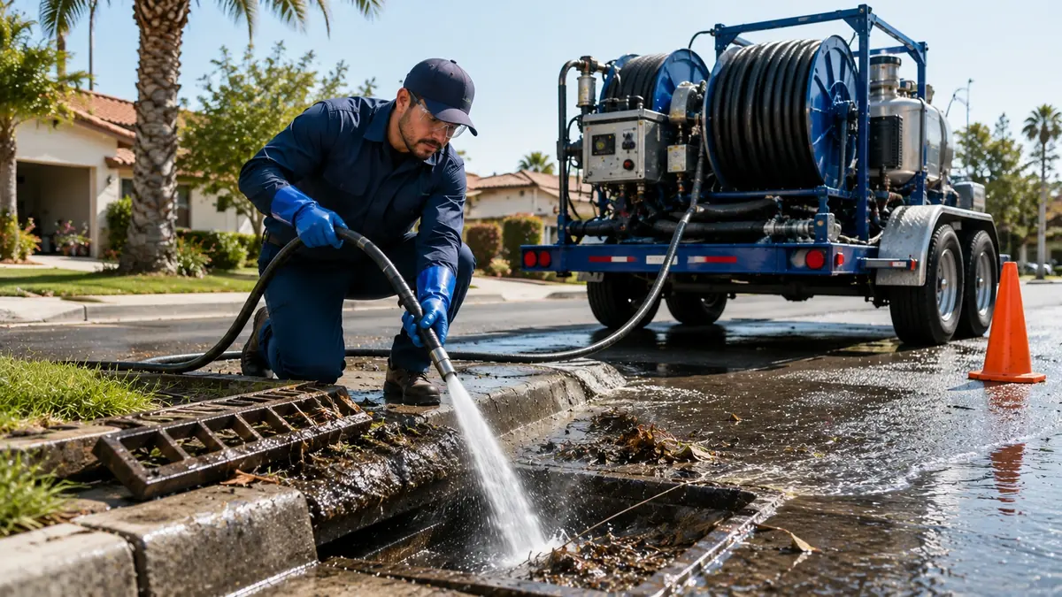 Storm Drain Hydro Jet Cleaning in Manhattan Beach